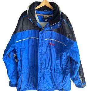 Nordica Vertech Mens XL Blue & Black Winter Ski Jacket Thermolite Insulation